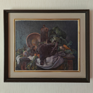 Mikko Carlsted – Asetelma – Iso öljyvärimaalaus v.1932.