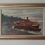 Erkki Kulovesi- öljyvärimaalaus - Laivat. v.1917.